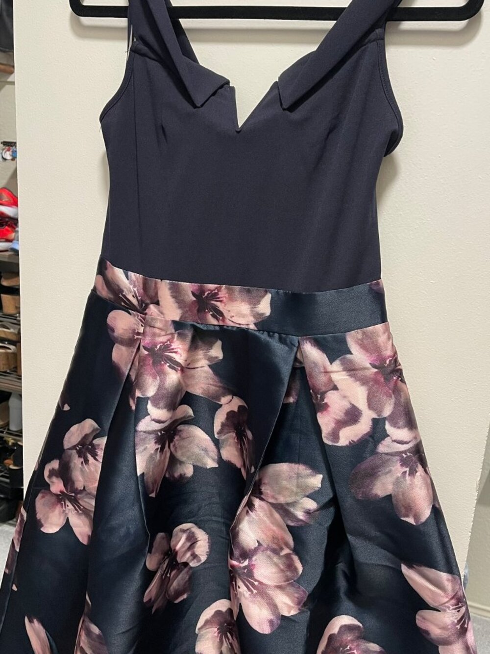 X Paris Navy Floral Midi Dress - Picture 8 of 9